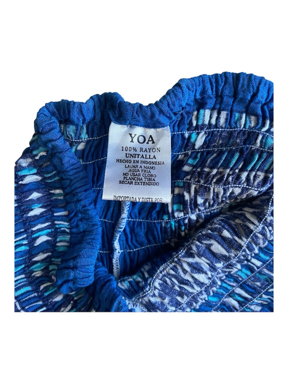 Yoga Pants Blue Paisley Elastic Waist Harem - Picture 4 of 4